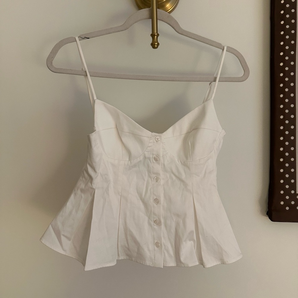 Zara pleated peplum top